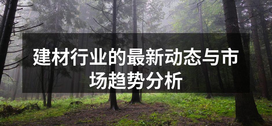 建材行业的最新动态与市场趋势分析